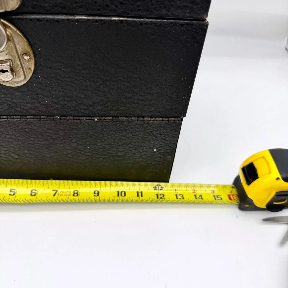Vintage Eagle Lock Co Metal Cash Box Strongbox 12.5